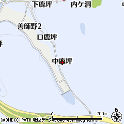 愛知県犬山市善師野中鹿坪周辺の地図