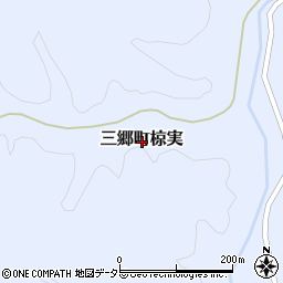 岐阜県恵那市三郷町椋実周辺の地図