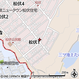 岐阜県可児市松伏1丁目36周辺の地図