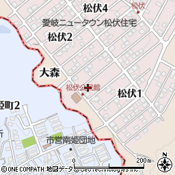 岐阜県可児市松伏2丁目11周辺の地図