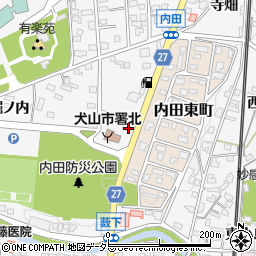 愛知県犬山市犬山身打田周辺の地図