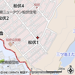 岐阜県可児市松伏1丁目37周辺の地図