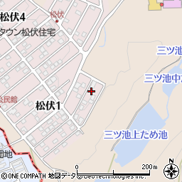 岐阜県可児市松伏1丁目14周辺の地図