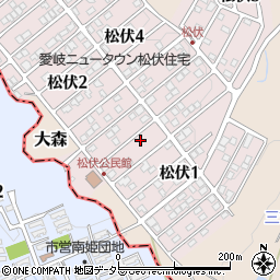 岐阜県可児市松伏2丁目16周辺の地図