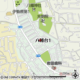 神奈川県伊勢原市八幡台1丁目周辺の地図