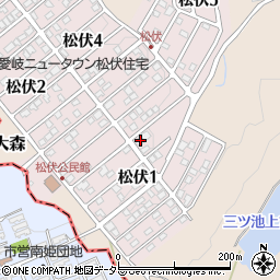 岐阜県可児市松伏1丁目52周辺の地図