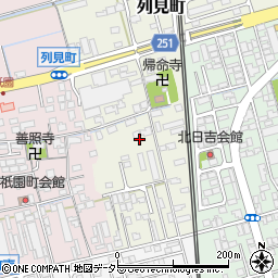 滋賀県長浜市列見町周辺の地図