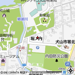 愛知県犬山市犬山（堀ノ内）周辺の地図