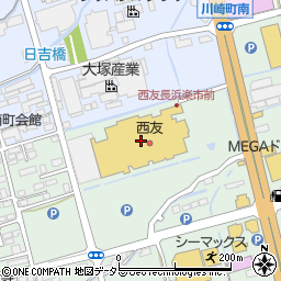 ニトリ西友長浜楽市店周辺の地図