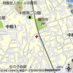 神奈川県横浜市磯子区中原周辺の地図