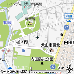 愛知県犬山市犬山（三反田）周辺の地図
