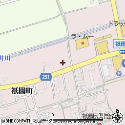 祇園八幡中山線周辺の地図