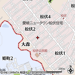 岐阜県可児市松伏2丁目52周辺の地図