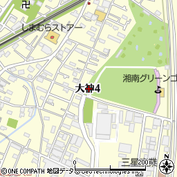 神奈川県平塚市大神4丁目周辺の地図