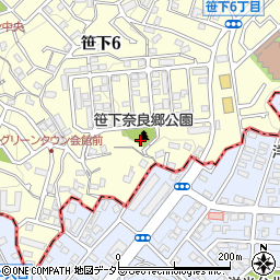 笹下奈良郷公園周辺の地図