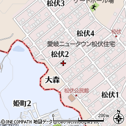 岐阜県可児市松伏2丁目71周辺の地図