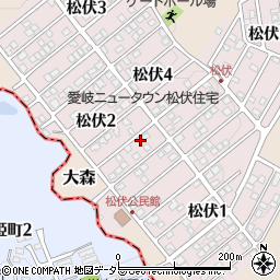 岐阜県可児市松伏2丁目55周辺の地図