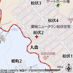 岐阜県可児市松伏2丁目87周辺の地図