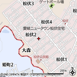 岐阜県可児市松伏2丁目63周辺の地図