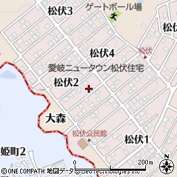 岐阜県可児市松伏2丁目62周辺の地図