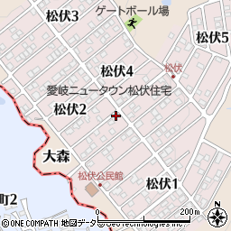 岐阜県可児市松伏2丁目57周辺の地図
