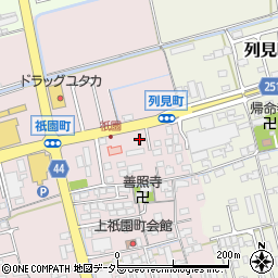 祇園八幡中山線周辺の地図
