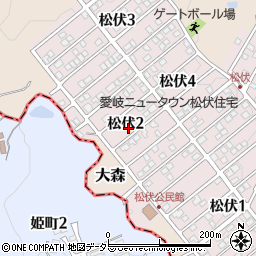 岐阜県可児市松伏2丁目84周辺の地図