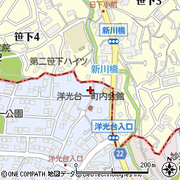 神奈川県横浜市磯子区洋光台1丁目18-2周辺の地図