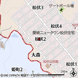 岐阜県可児市松伏2丁目92周辺の地図