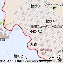 岐阜県可児市松伏2丁目106周辺の地図