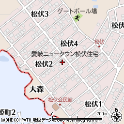 岐阜県可児市松伏2丁目76周辺の地図
