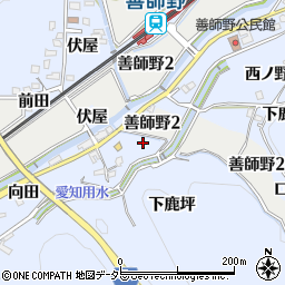 愛知県犬山市善師野橋本周辺の地図