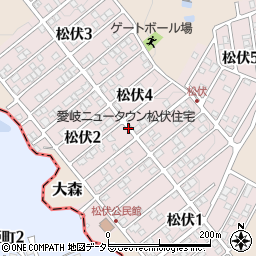 岐阜県可児市松伏周辺の地図