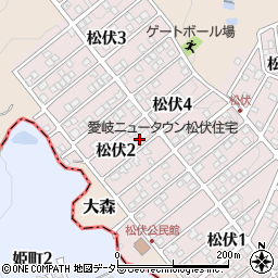 岐阜県可児市松伏2丁目80周辺の地図