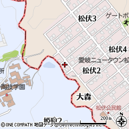 岐阜県可児市松伏2丁目141周辺の地図