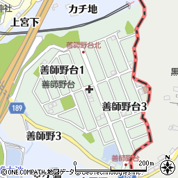 愛知県犬山市善師野台周辺の地図