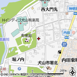 愛知県犬山市犬山御門先周辺の地図