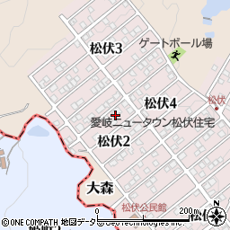 岐阜県可児市松伏2丁目113周辺の地図