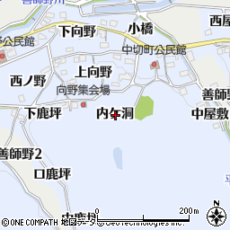 愛知県犬山市善師野内ケ洞周辺の地図