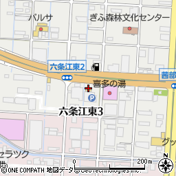 ローソン岐阜六条店周辺の地図