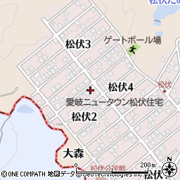 岐阜県可児市松伏2丁目115周辺の地図