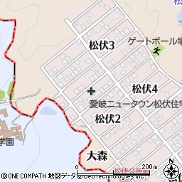 岐阜県可児市松伏2丁目128周辺の地図