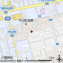 滋賀県長浜市中山町周辺の地図