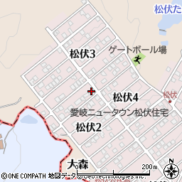 岐阜県可児市松伏2丁目117周辺の地図