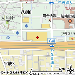 DCMカーマ21岐南店　ガーデンセンター周辺の地図