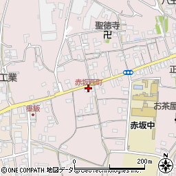 赤坂西町周辺の地図