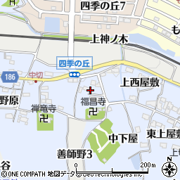 愛知県犬山市善師野下田洞周辺の地図