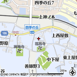愛知県犬山市善師野（下田洞）周辺の地図