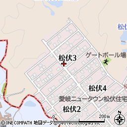 岐阜県可児市松伏3丁目周辺の地図