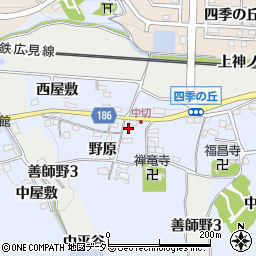 愛知県犬山市善師野大門下6周辺の地図